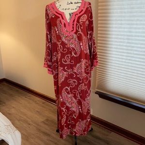 Charter Club Robe Caftan Size M Medium Zipper Front Beautiful!